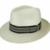 Bailey Hats Medium Brim | Creel Natural/Black Taupe Stripe