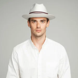 Bailey Hats Medium Brim | Creel Natural/Black Taupe Stripe