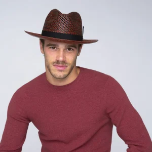Bailey Hats Straw | Stallworth Deep Red/Black