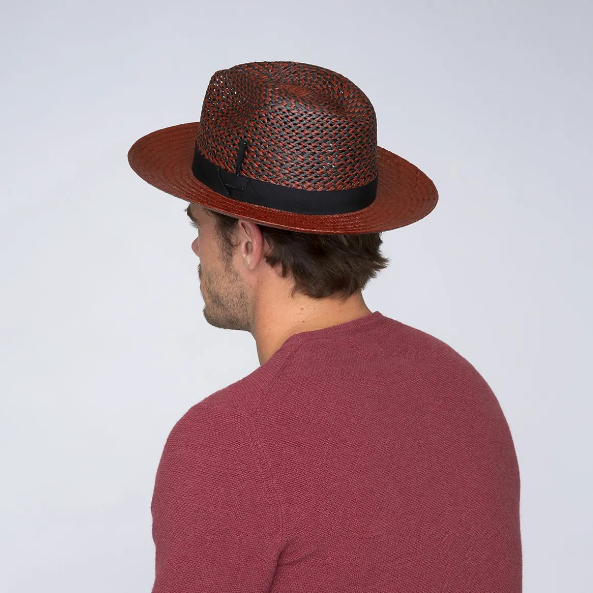stallworth_5-6.webp Bailey Hats Snap Brim | Stallworth Deep Red/Black